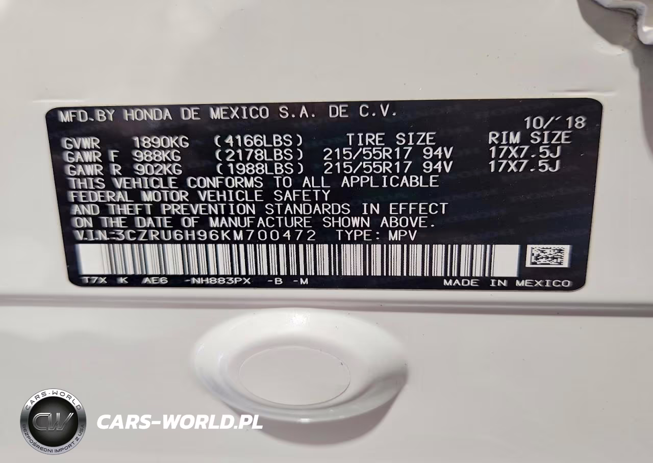 2019 Honda Hr-V Touring VIN:3CZRU6H96KM700472 - 13
