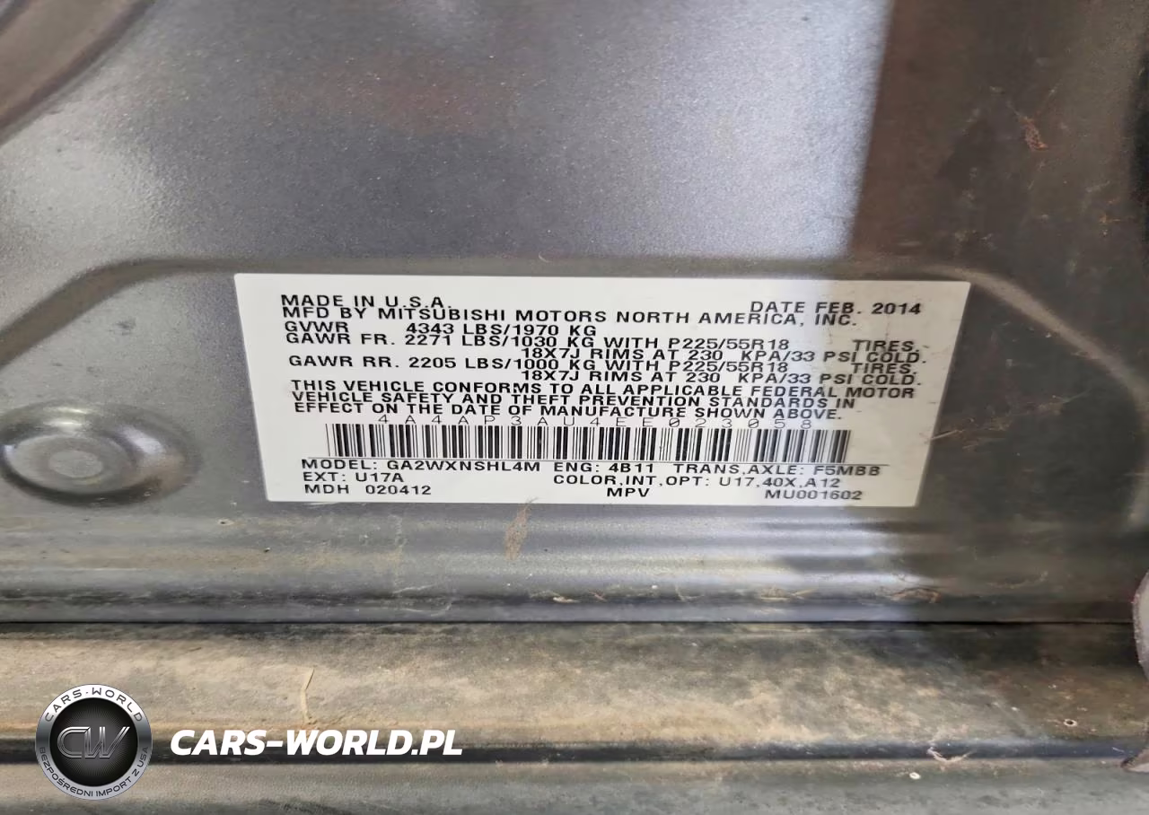 2014 Mitsubishi Outlander Sport Es VIN:4A4AP3AU4EE023058 - 13