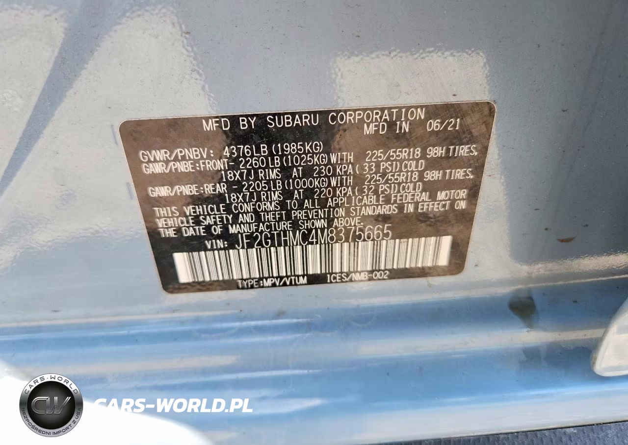 2021 Subaru Crosstrek Limited VIN:JF2GTHMC4M8375665 - 14