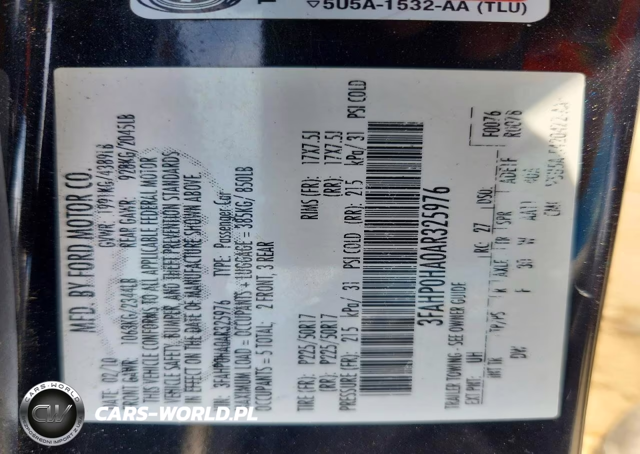 2010 Ford Fusion Se VIN:3FAHP0HA0AR325976 - 12