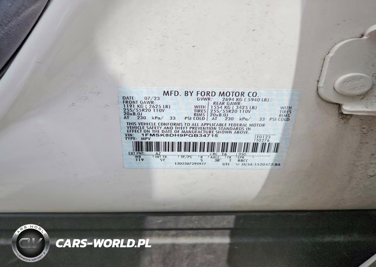 2023 Ford Explorer Xlt VIN:1FMSK8DH9PGB34715 - 14
