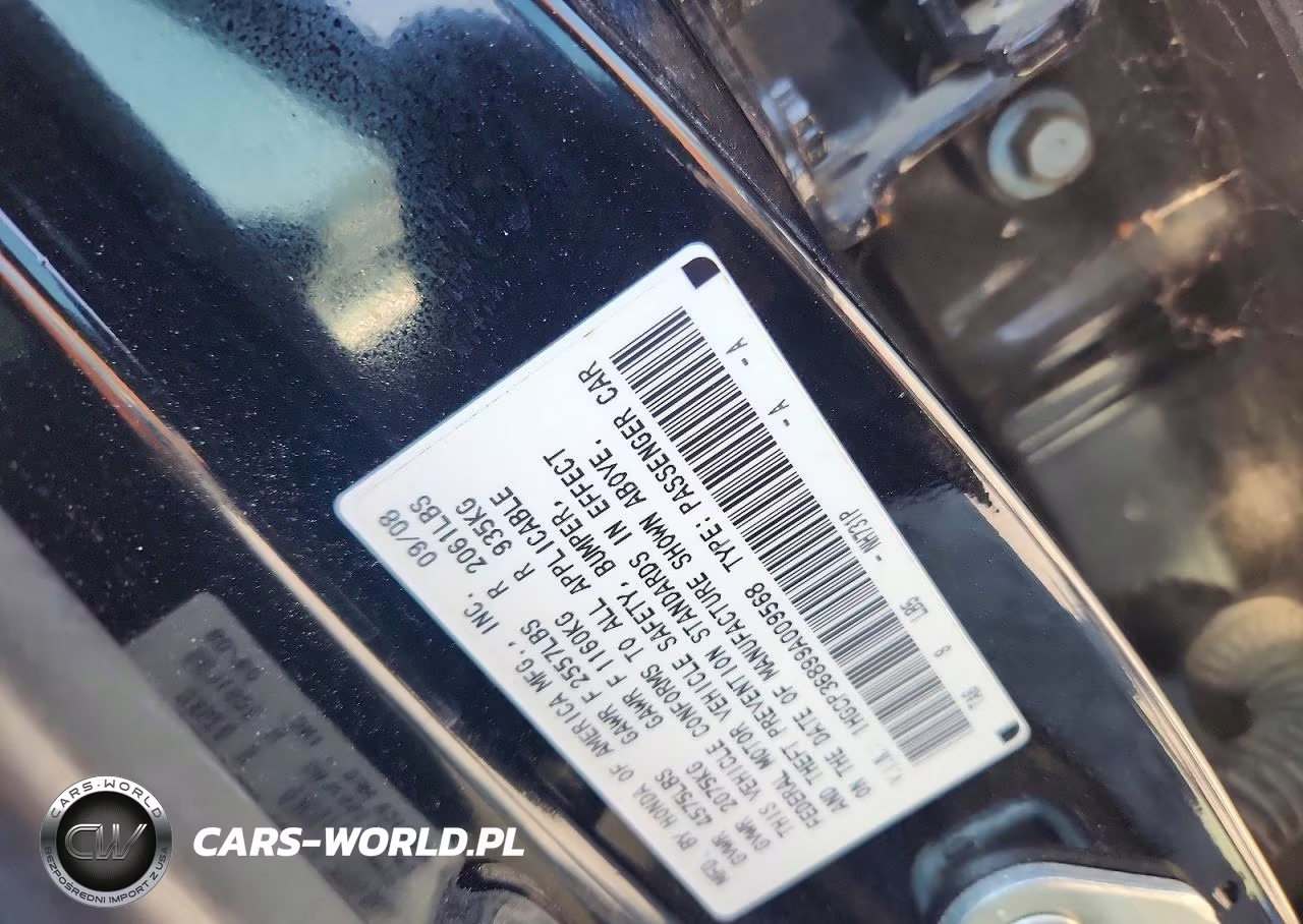 2009 Honda Accord Exl VIN:1HGCP36899A009568 - 12