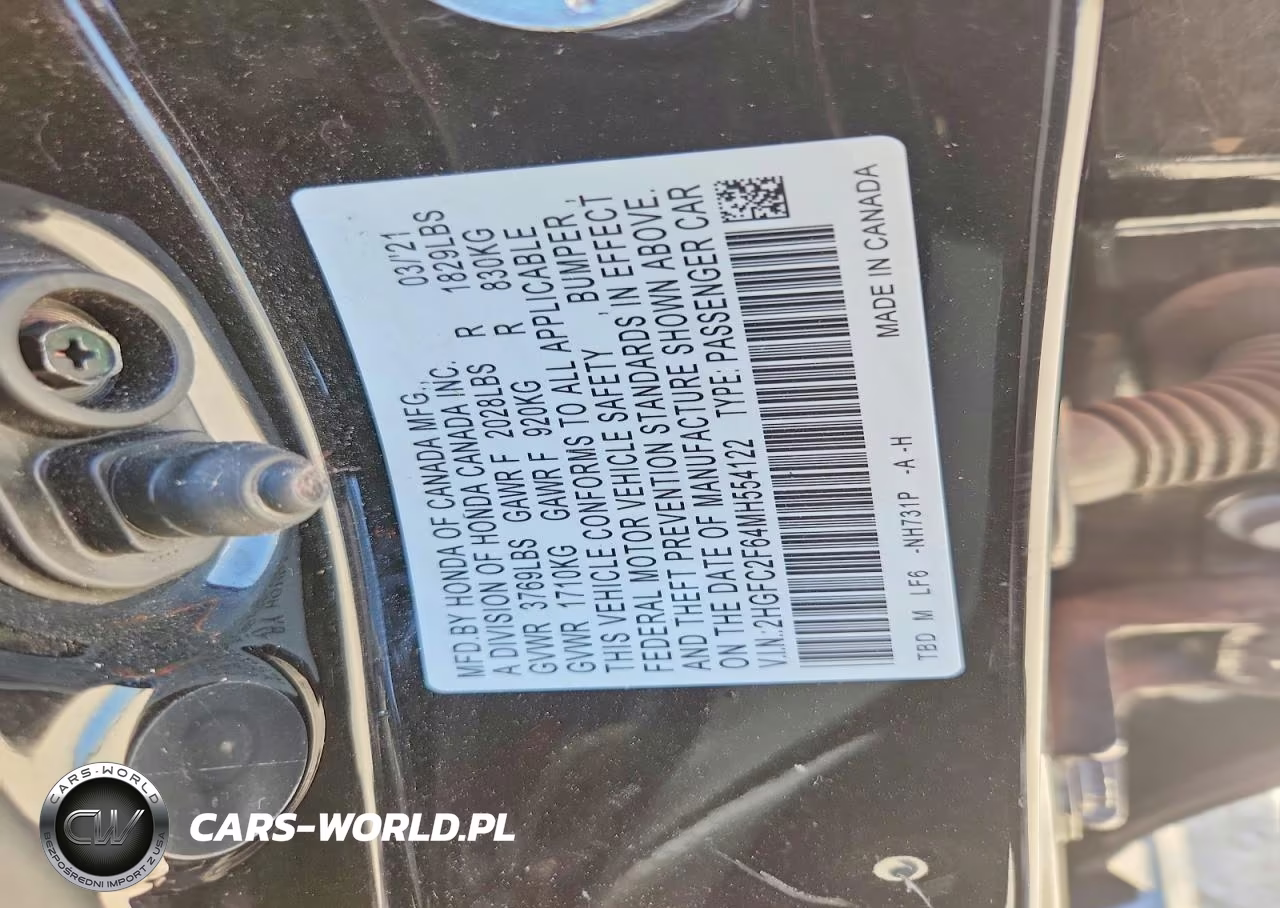 2021 Honda Civic Lx VIN:2HGFC2F64MH554122 - 13