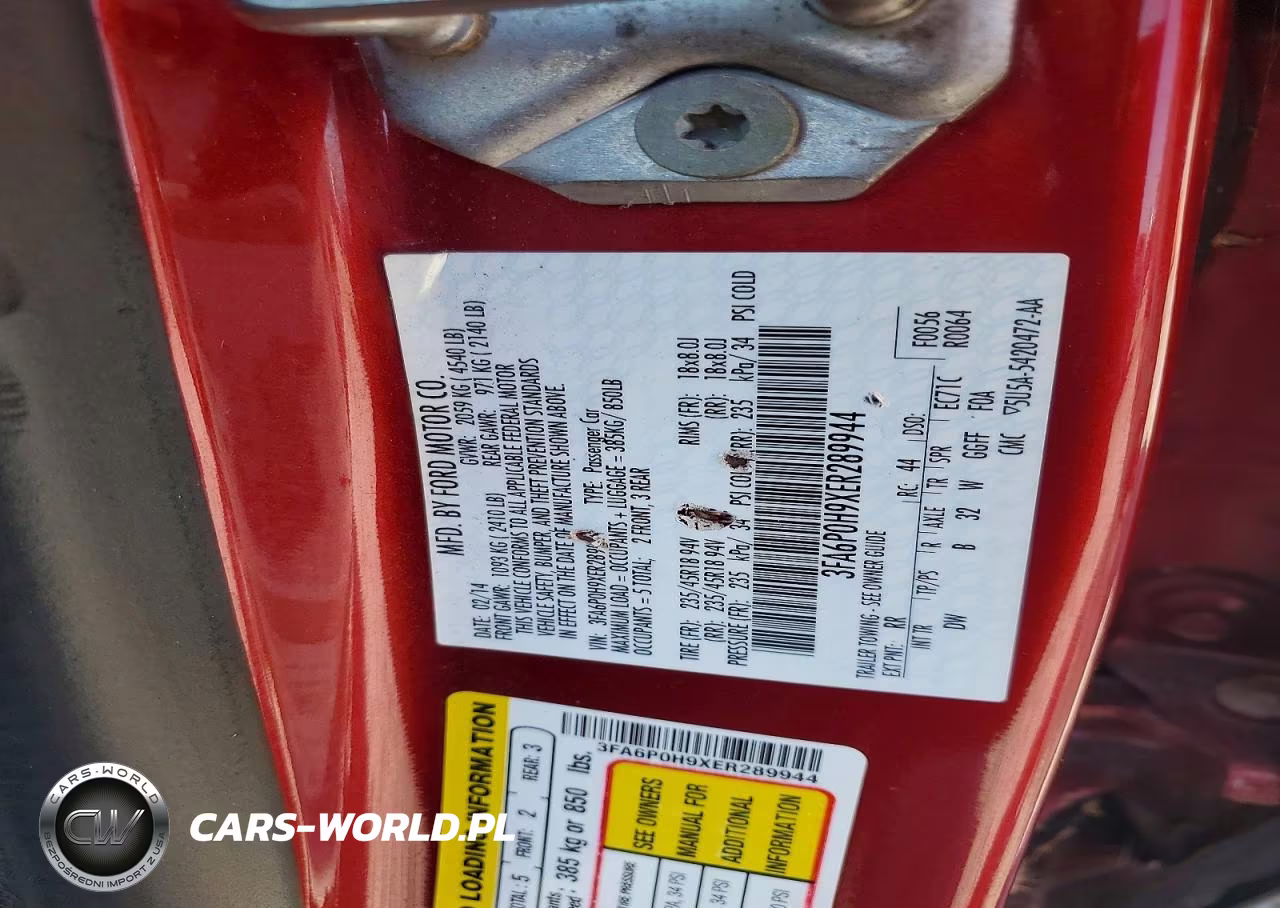2014 Ford Fusion Se VIN:3FA6P0H9XER289944 - 12