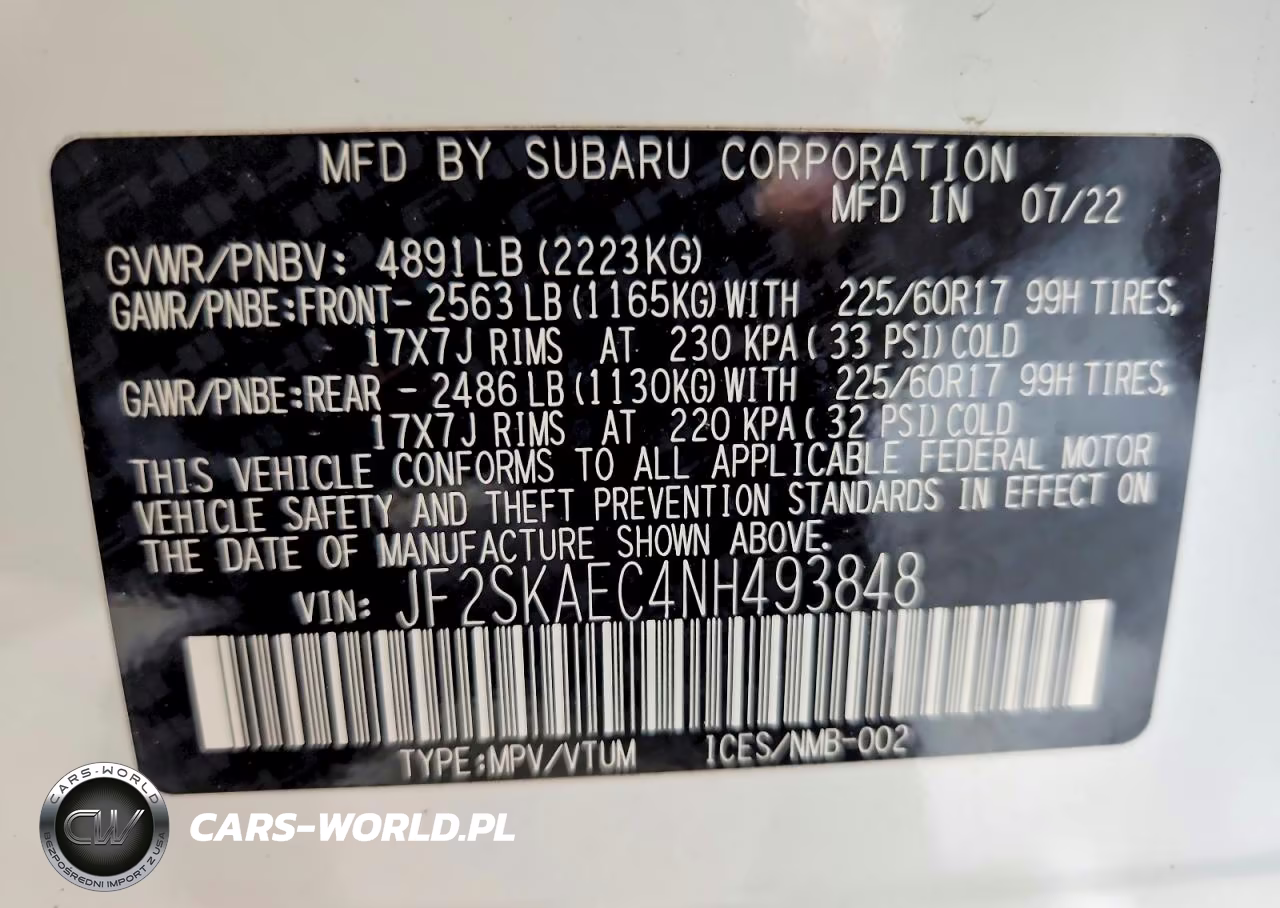 2022 Subaru Forester Premium VIN:JF2SKAEC4NH493848 - 12