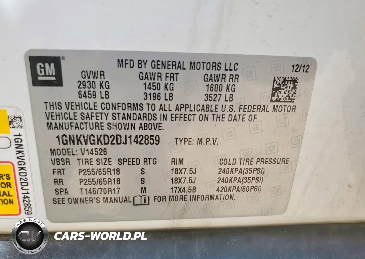 2013 Chevrolet Traverse Lt VIN:1GNKVGKD2DJ142859 - 13