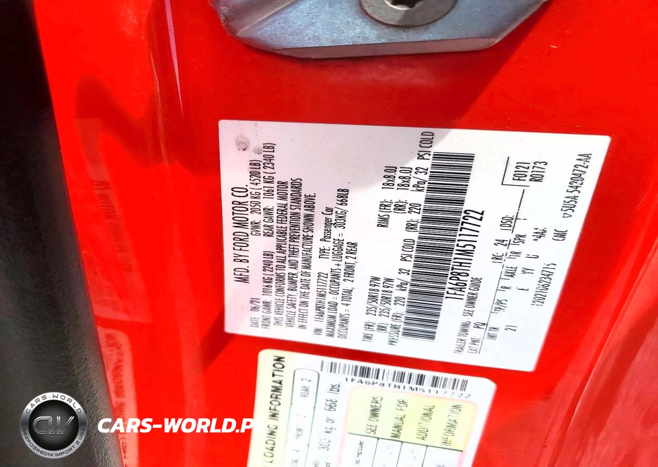 2021 Ford Mustang VIN:1FA6P8TH1M5117722 - 12