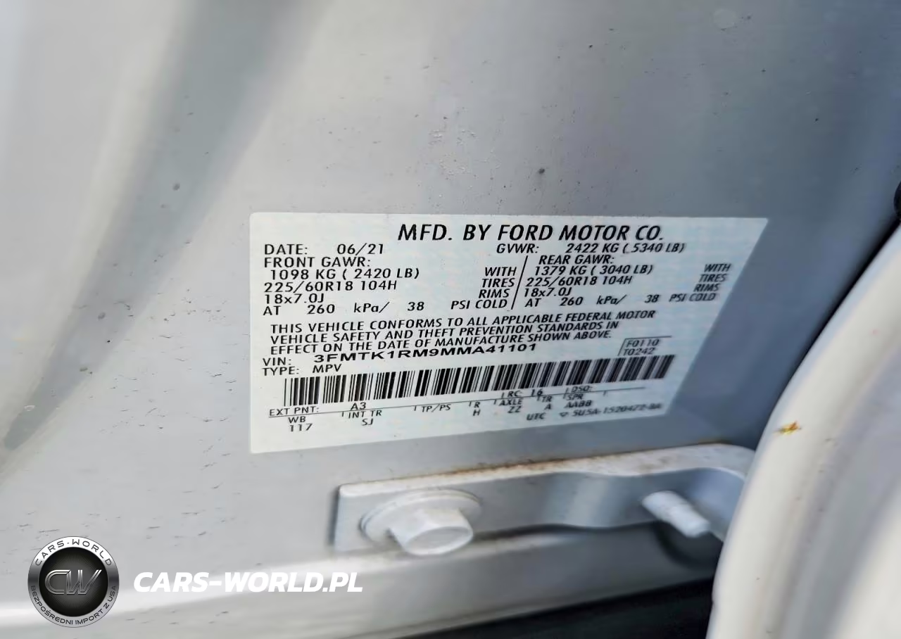 2021 Ford Mustang Mach-E Select VIN:3FMTK1RM9MMA41101 - 12