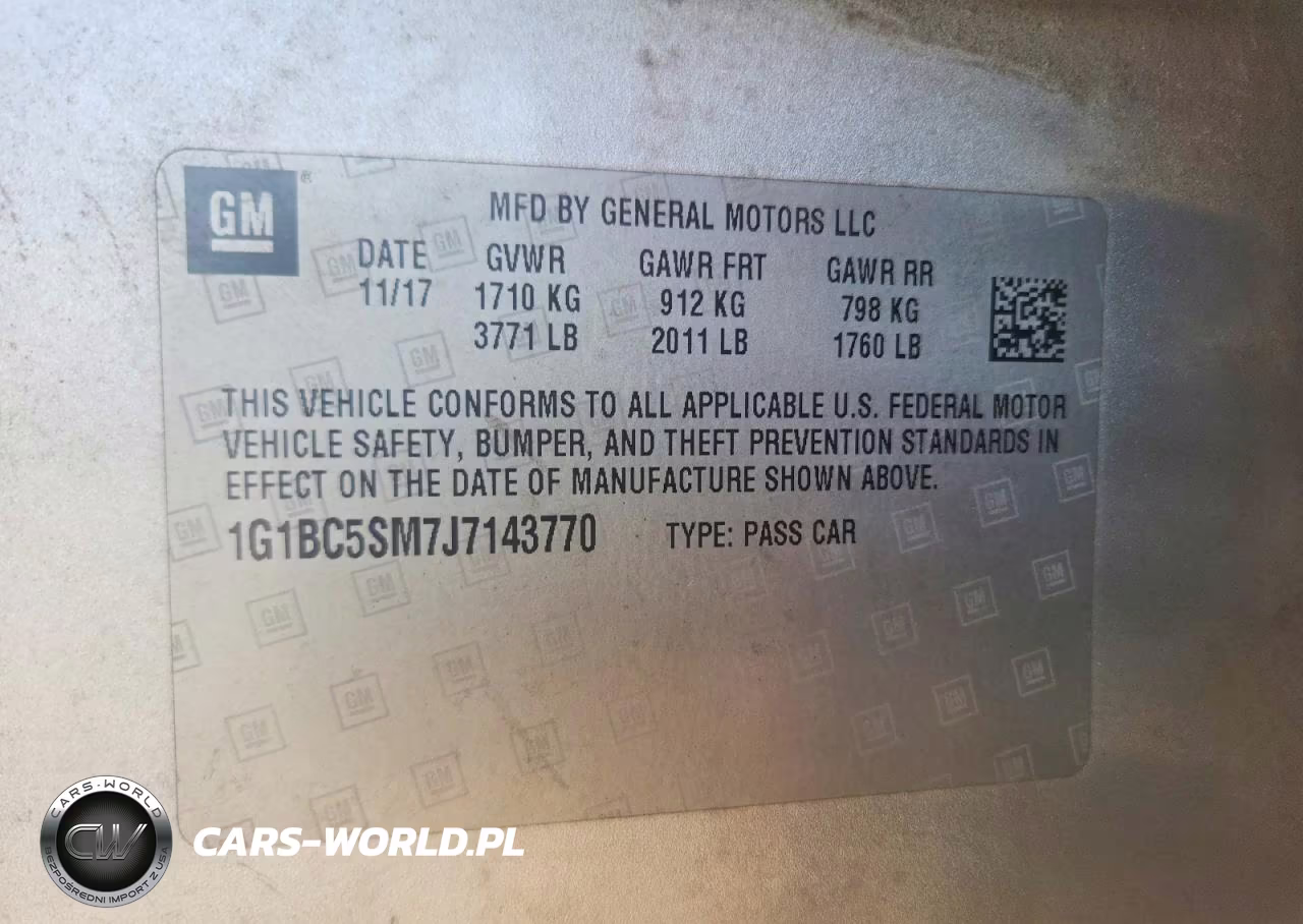 2018 Chevrolet Cruze Ls VIN:1G1BC5SM7J7143770 - 12