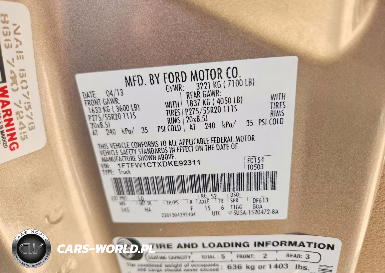 2013 Ford F150 Supercrew VIN:1FTFW1CTXDKE92311 - 12
