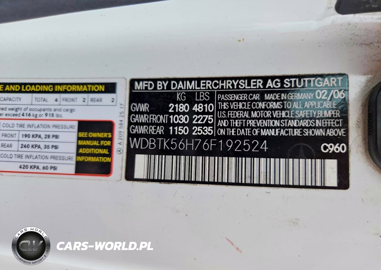 2006 Mercedes-Benz Clk 350 VIN:WDBTK56H76F192524 - 12