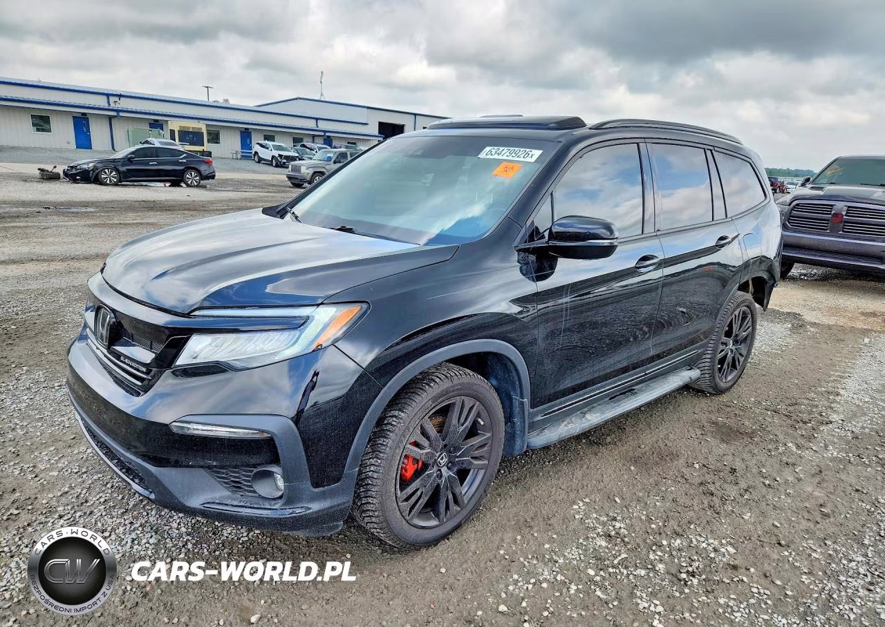 2022 Honda Pilot Black VIN:5FNYF6H7XNB003776 - 1
