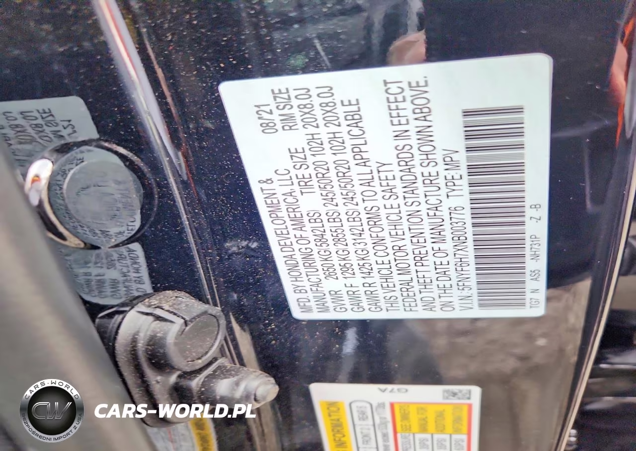 2022 Honda Pilot Black VIN:5FNYF6H7XNB003776 - 13