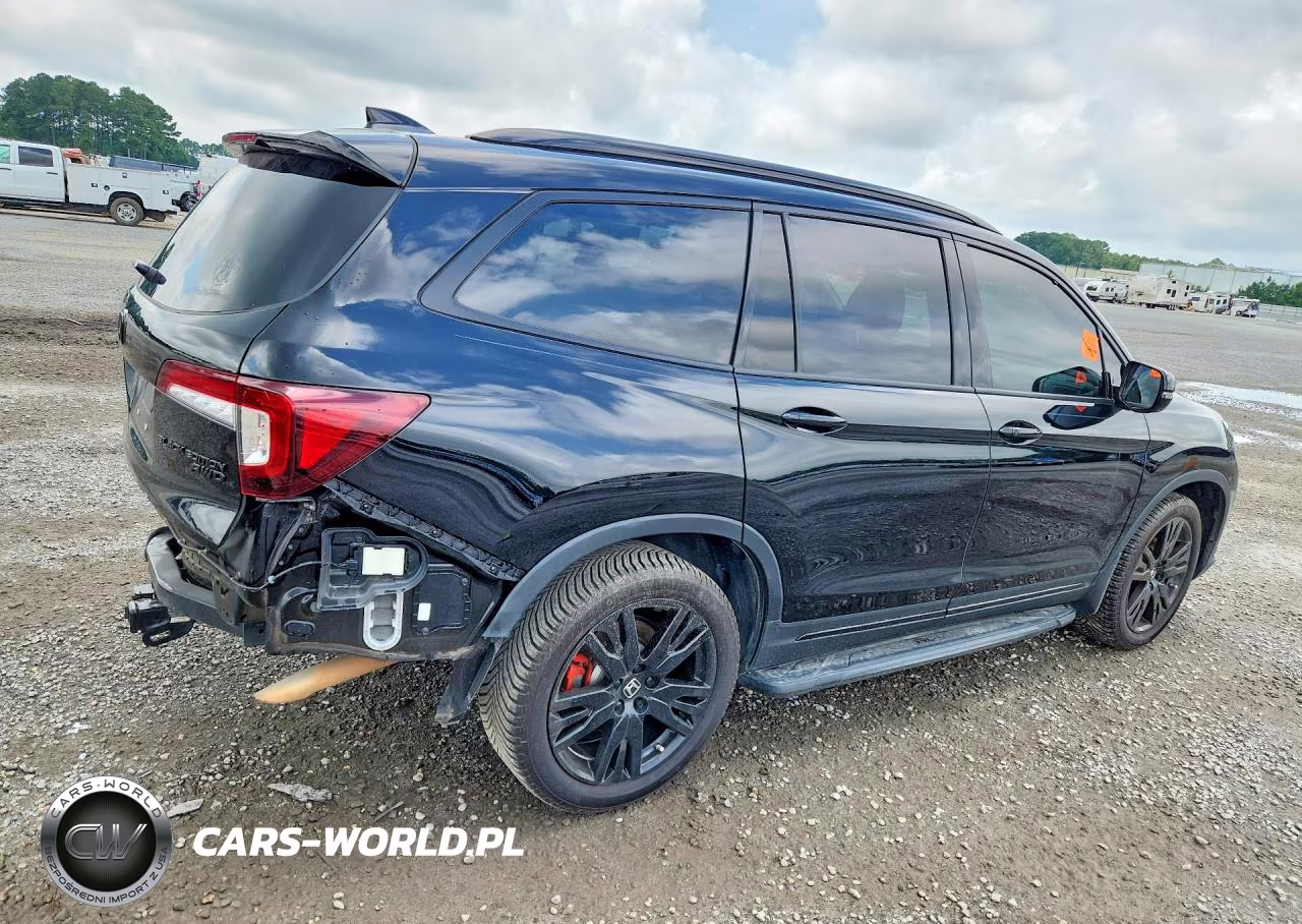 2022 Honda Pilot Black VIN:5FNYF6H7XNB003776 - 3