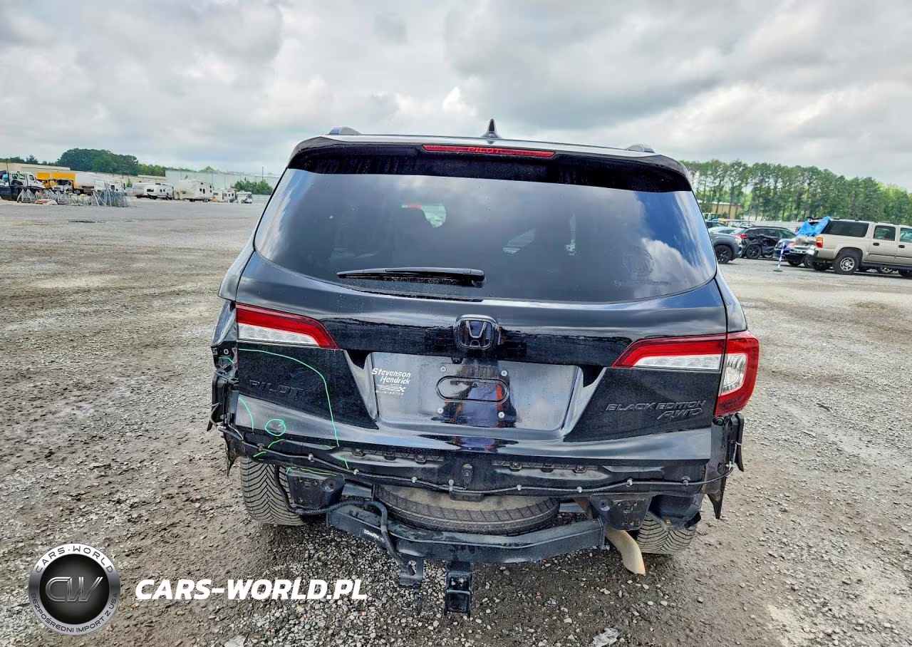 2022 Honda Pilot Black VIN:5FNYF6H7XNB003776 - 6