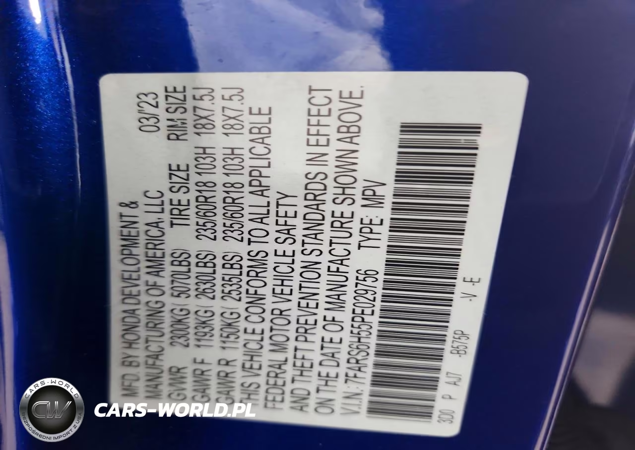 2023 Honda Cr-V Sport VIN:7FARS6H55PE029756 - 12