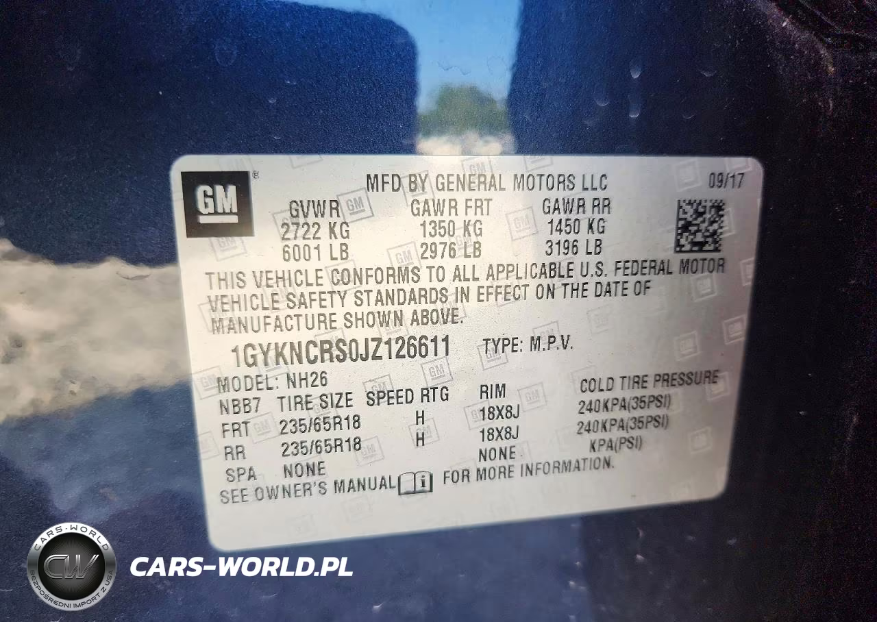 2018 Cadillac Xt5 Luxury VIN:1GYKNCRS0JZ126611 - 13