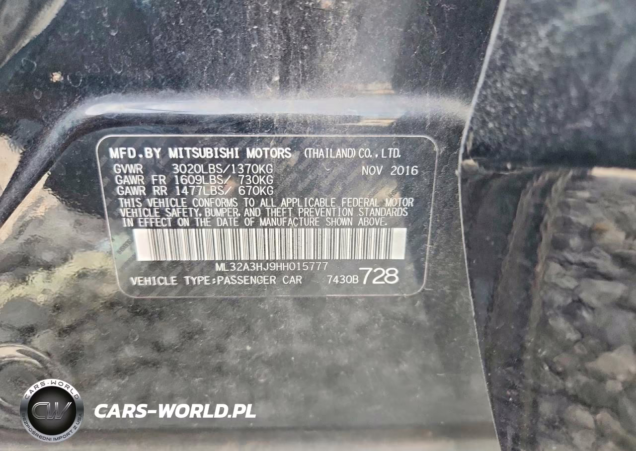 2017 Mitsubishi Mirage Es VIN:ML32A3HJ9HH015777 - 12