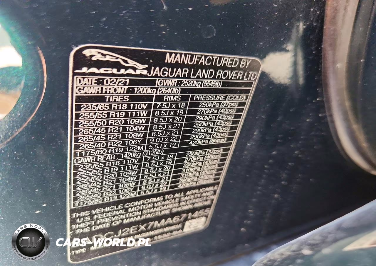 2021 Jaguar F-Pace S VIN:SADCJ2EX7MA671455 - 13