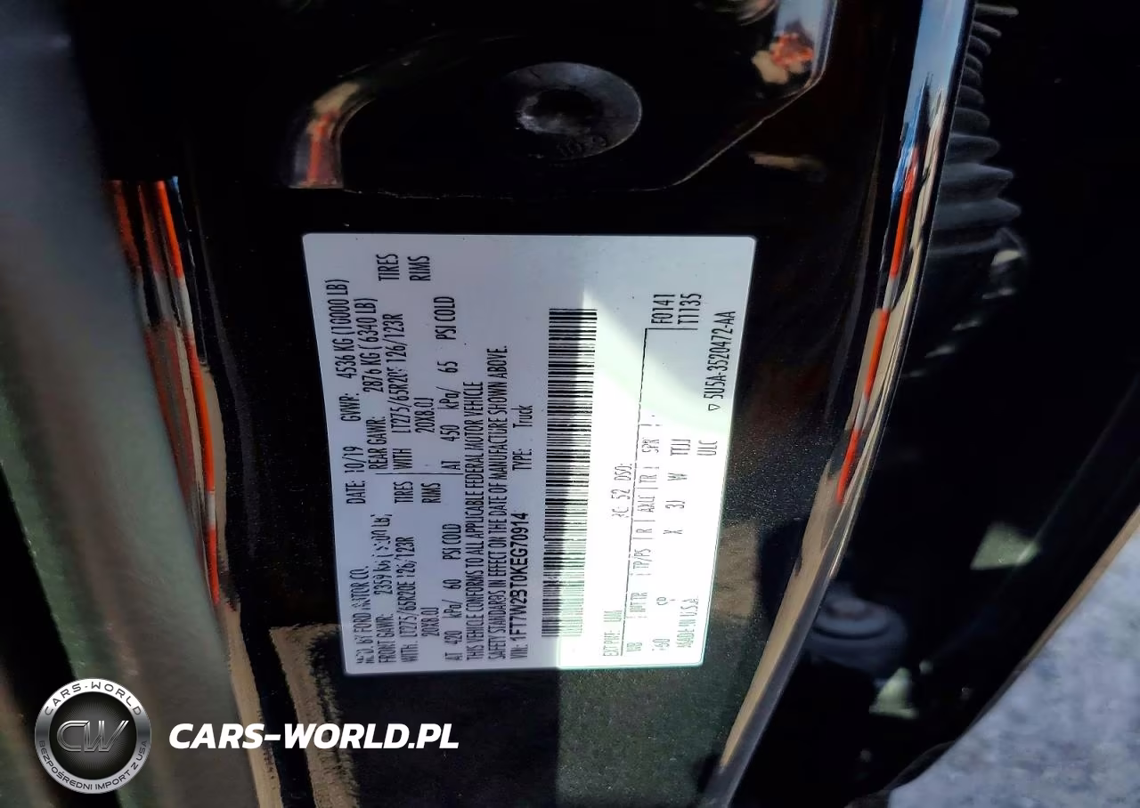 2019 Ford F250 Super Duty VIN:1FT7W2BT0KEG70914 - 13