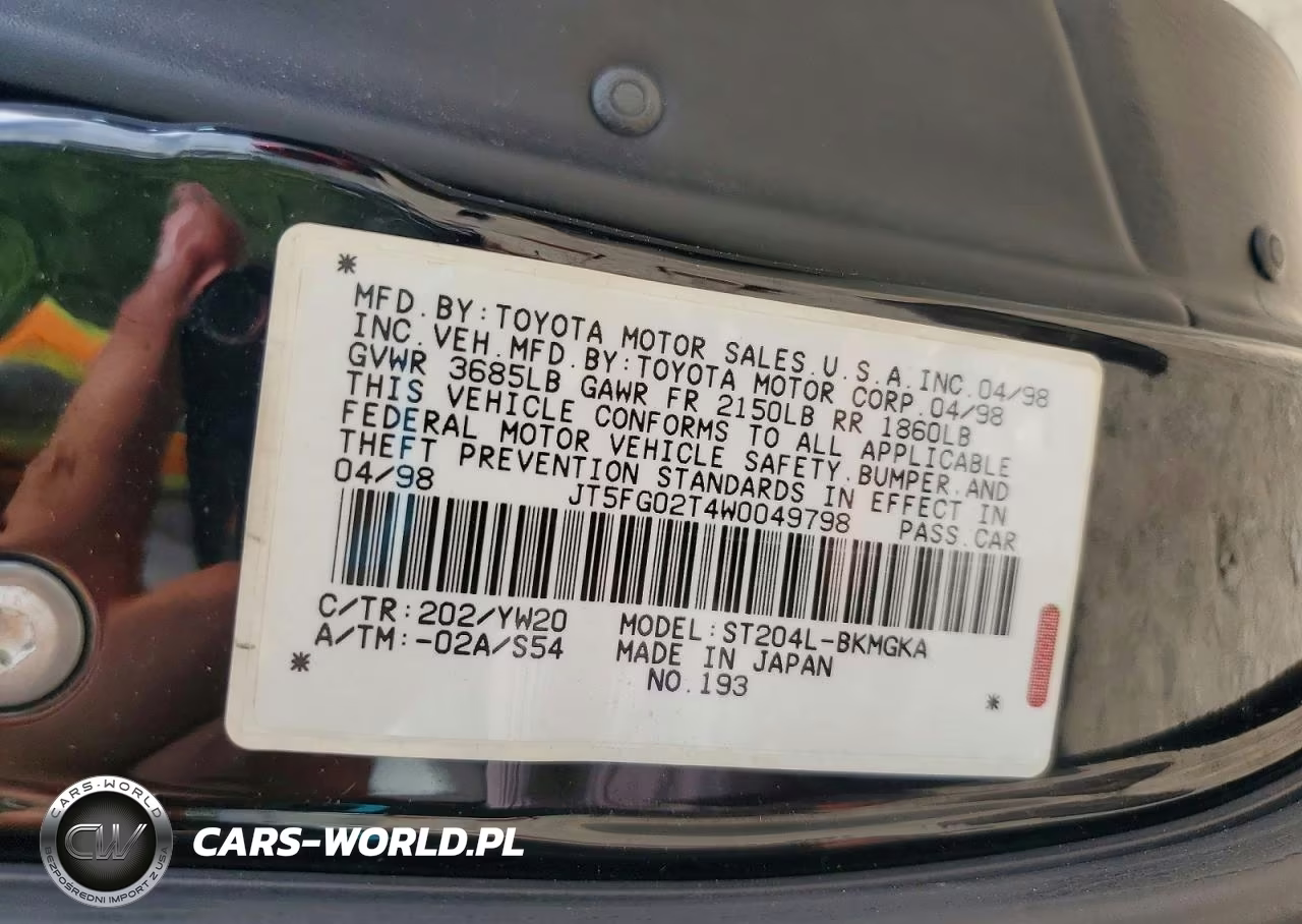 1998 Toyota Celica Gt VIN:JT5FG02T4W0049798 - 12