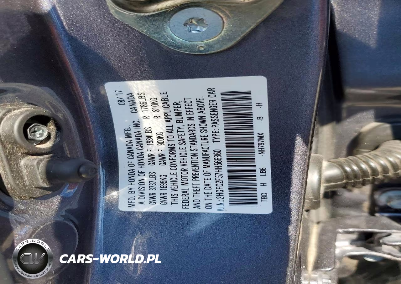2017 Honda Civic Lx VIN:2HGFC2F57HH566360 - 13