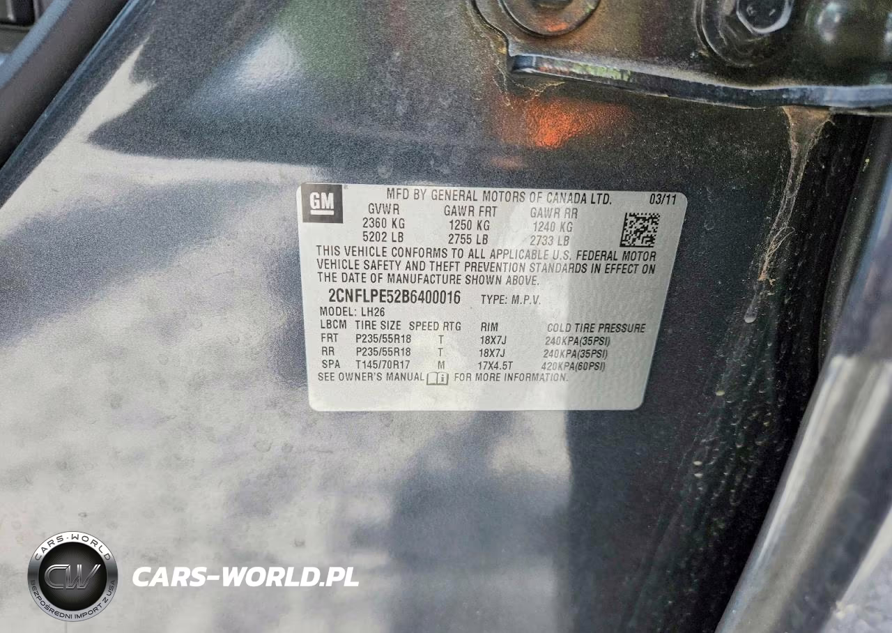 2011 Chevrolet Equinox Lt VIN:2CNFLPE52B6400016 - 13