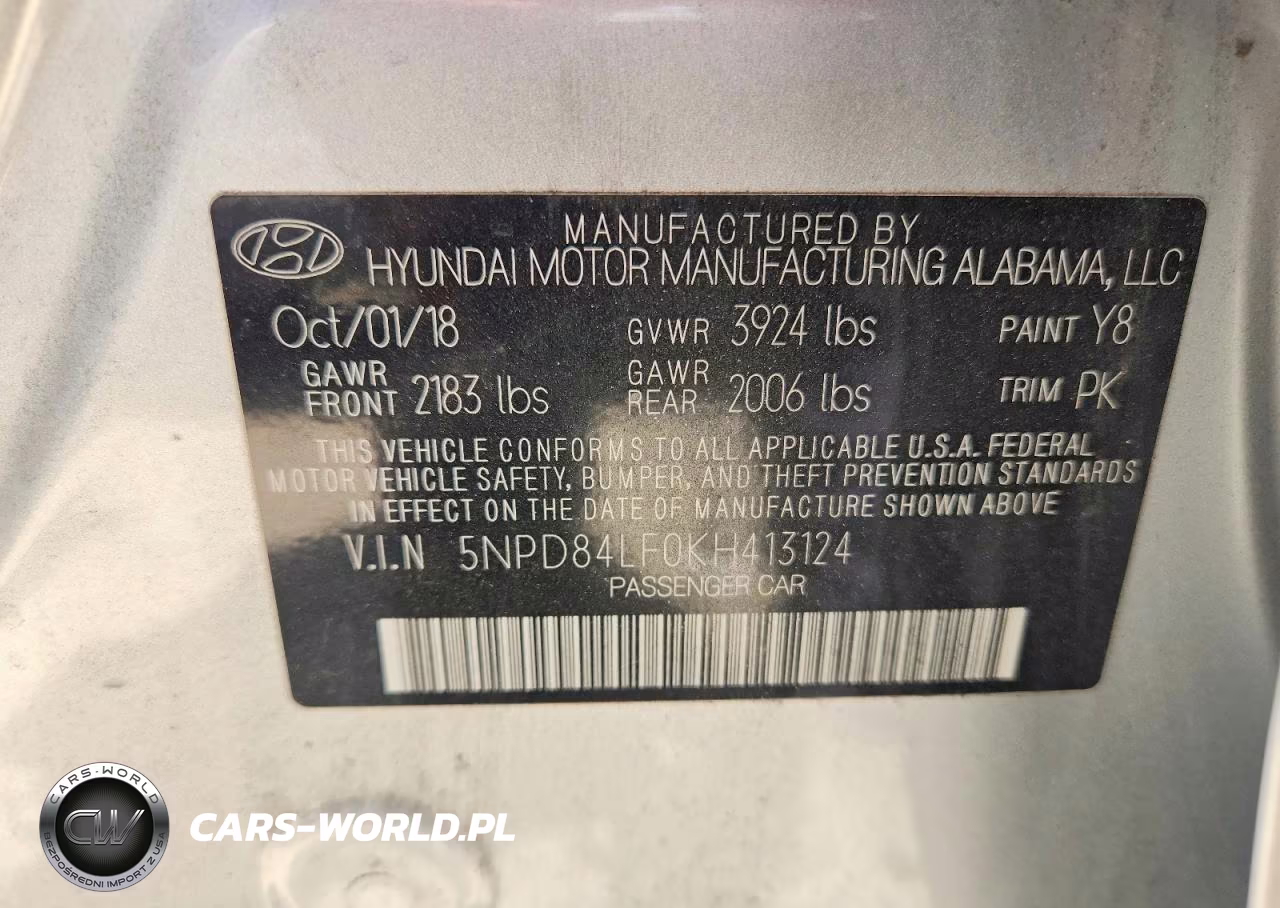 2019 Hyundai Elantra Se VIN:5NPD84LF0KH413124 - 13