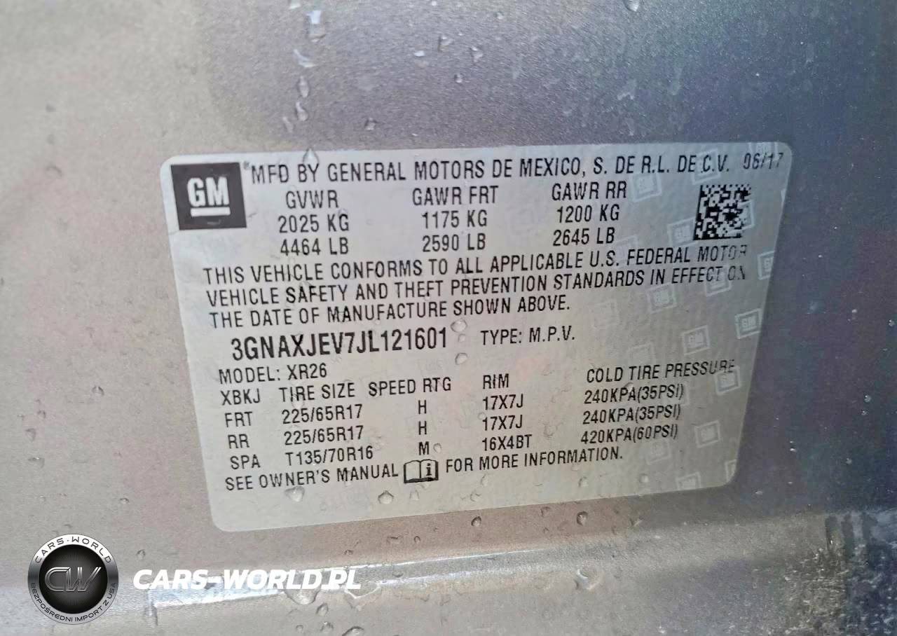 2018 Chevrolet Equinox Lt VIN:3GNAXJEV7JL121601 - 13