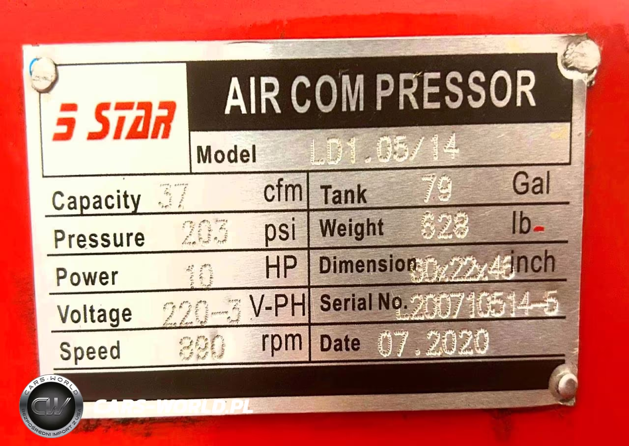 2020 79 Gallon Air Compressor 10 Hp VIN:L2007105145 - 10