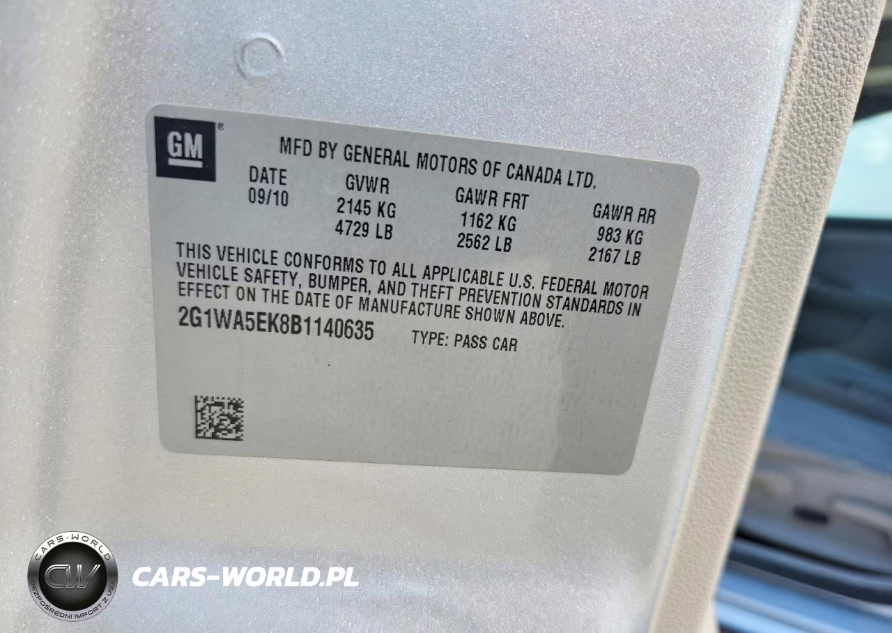 2011 Chevrolet Impala Ls VIN:2G1WA5EK8B1140635 - 12