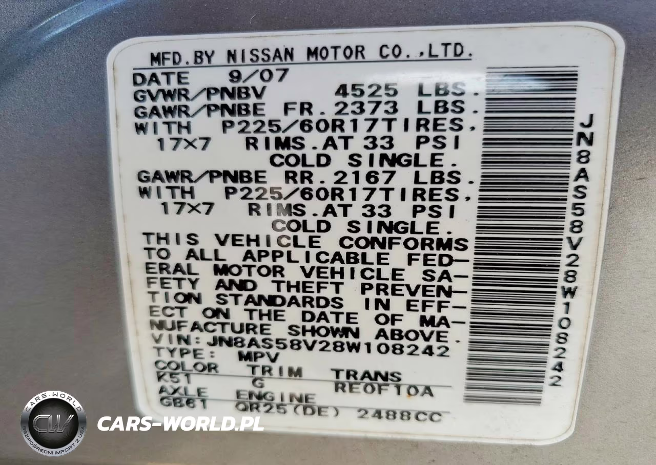 2008 Nissan Rogue S VIN:JN8AS58V28W108242 - 13