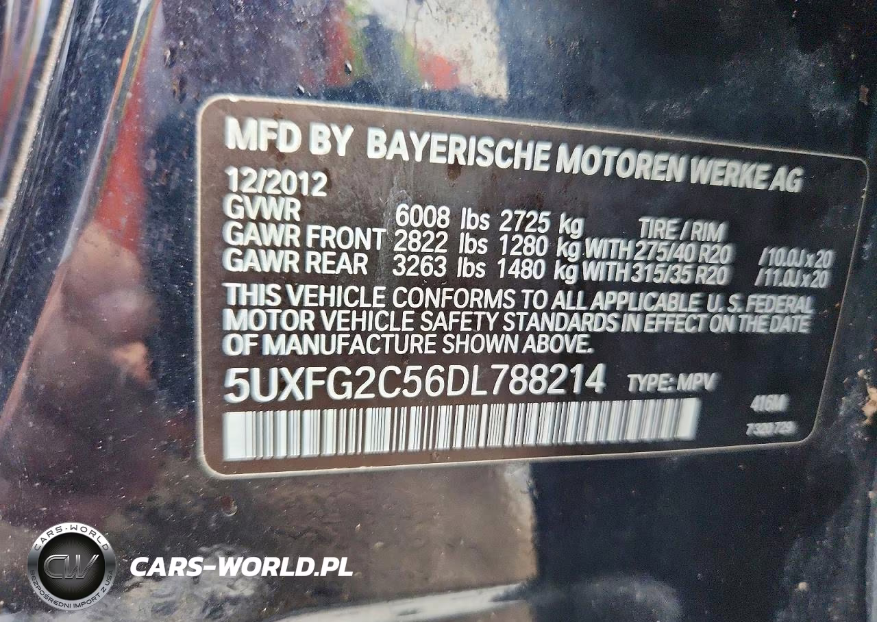 2013 BMW X6 xDrive35I VIN:5UXFG2C56DL788214 - 13