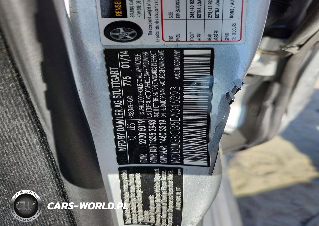 2014 Mercedes-Benz S 550 VIN:WDDUG8CB5EA046293 - 12