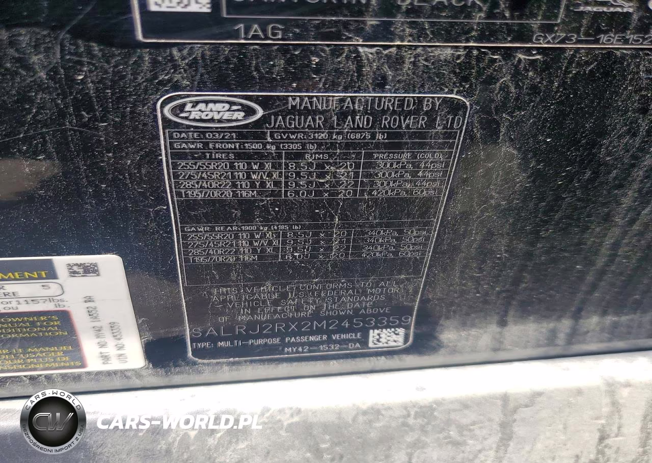 2021 Land Rover Discovery S VIN:SALRJ2RX2M2453359 - 14