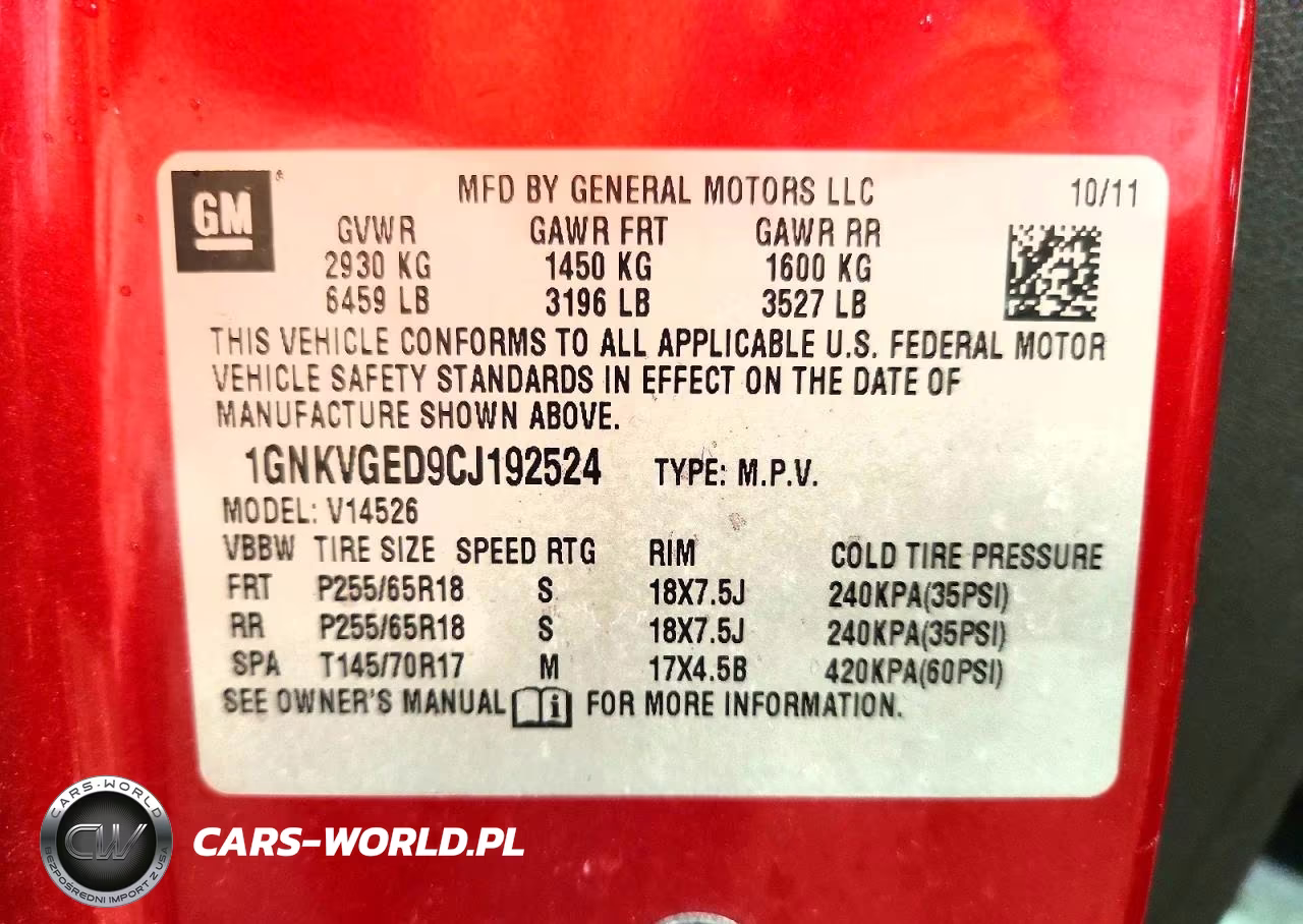 2012 Chevrolet Traverse Lt VIN:1GNKVGED9CJ192524 - 13