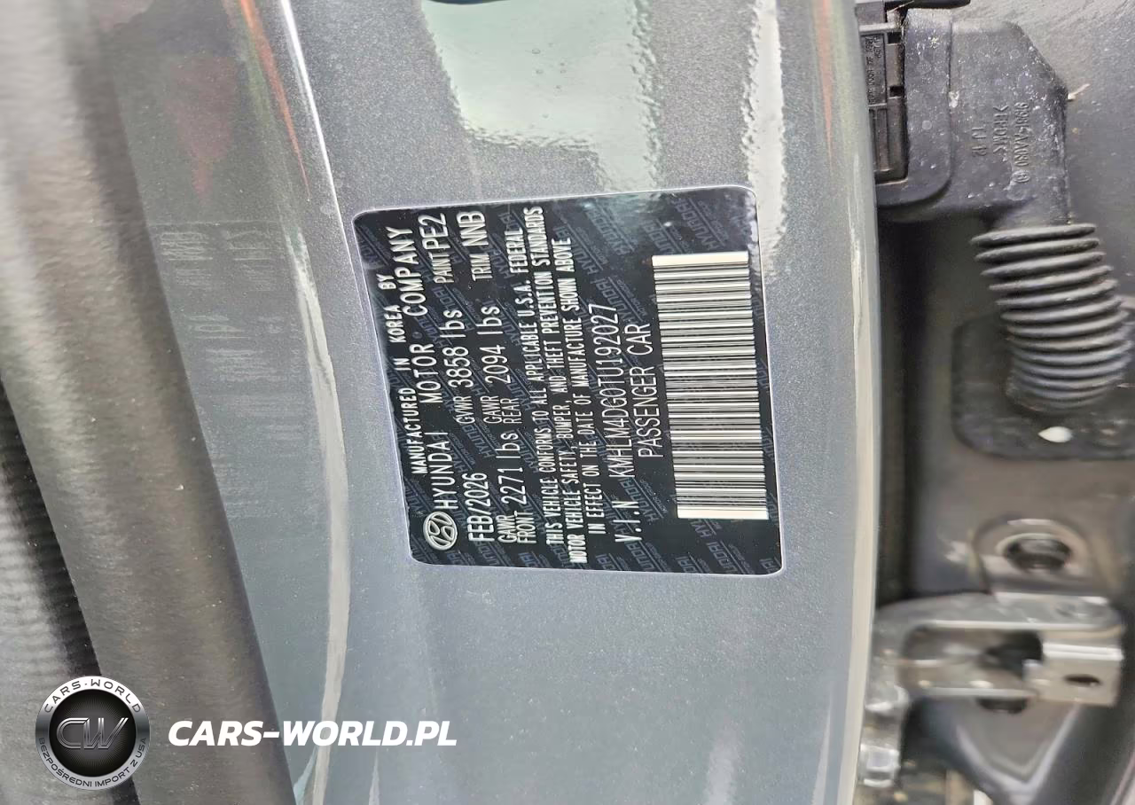 2026 Hyundai Elantra Sel Sport VIN:KMHLM4DG0TU192027 - 12