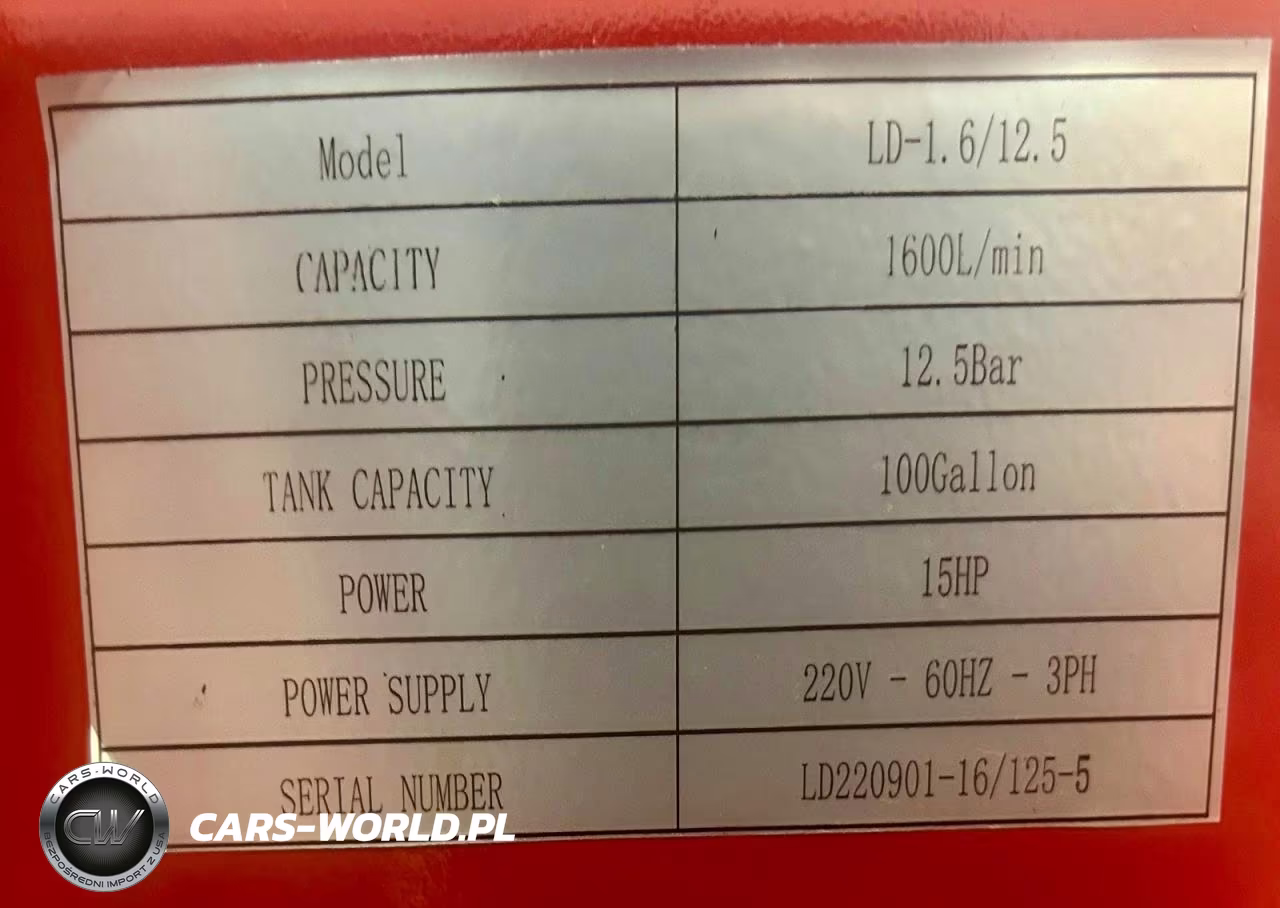 2024 100 Gallon Air Compressor 15 Hp VIN:LD220901161255 - 10