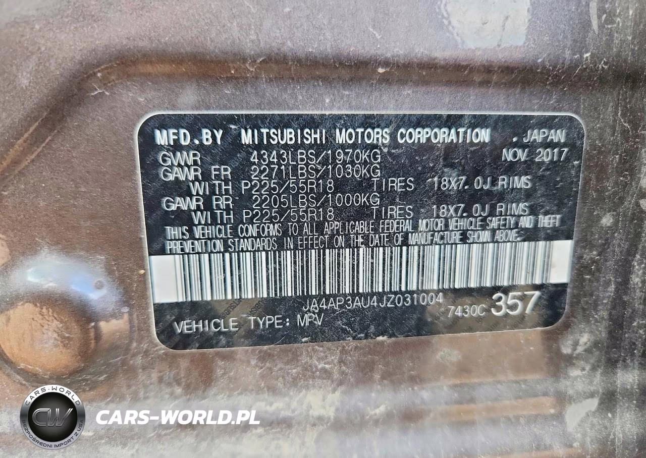 2018 Mitsubishi Outlander Sport Es VIN:JA4AP3AU4JZ031004 - 12