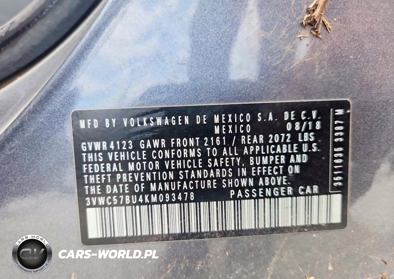 2019 Volkswagen Jetta S VIN:3VWC57BU4KM093478 - 12
