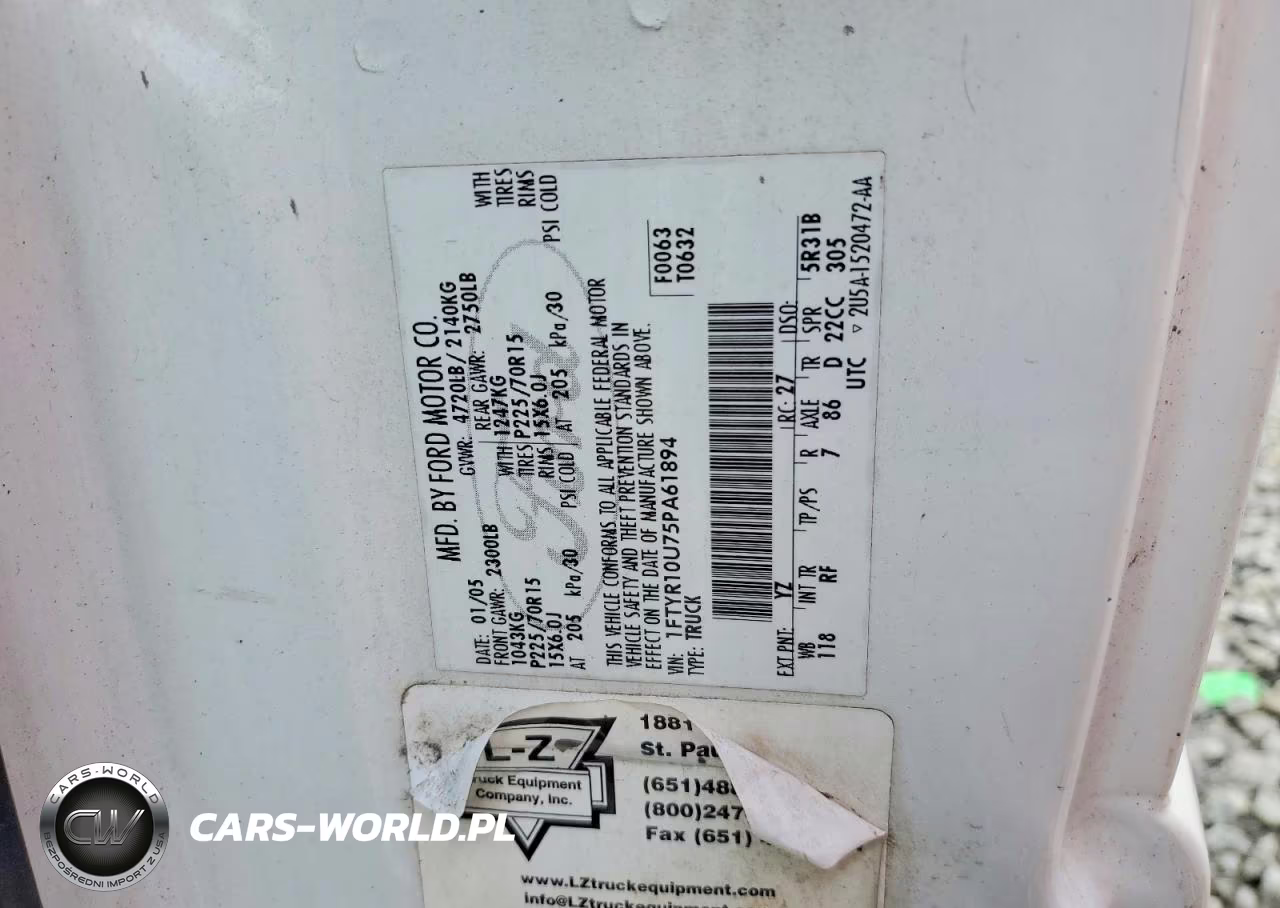 2005 Ford Ranger VIN:1FTYR10U75PA61894 - 12