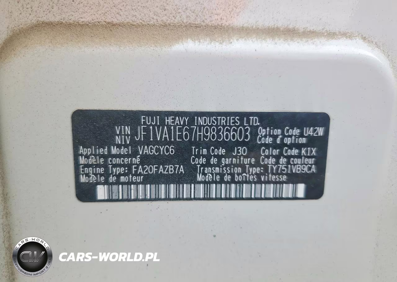 2017 Subaru Wrx Premium VIN:JF1VA1E67H9836603 - 12
