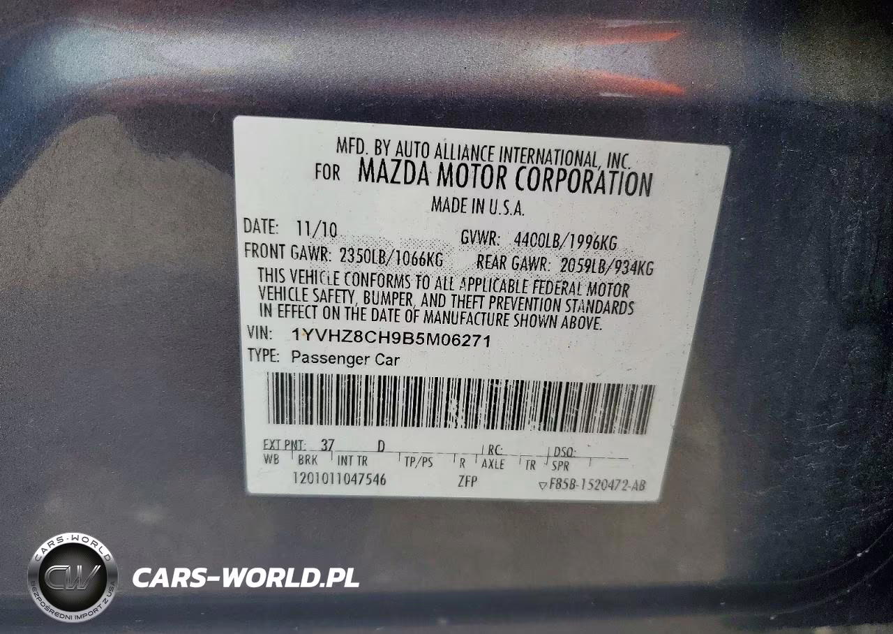 2011 Mazda 6 I VIN:1YVHZ8CH9B5M06271 - 13