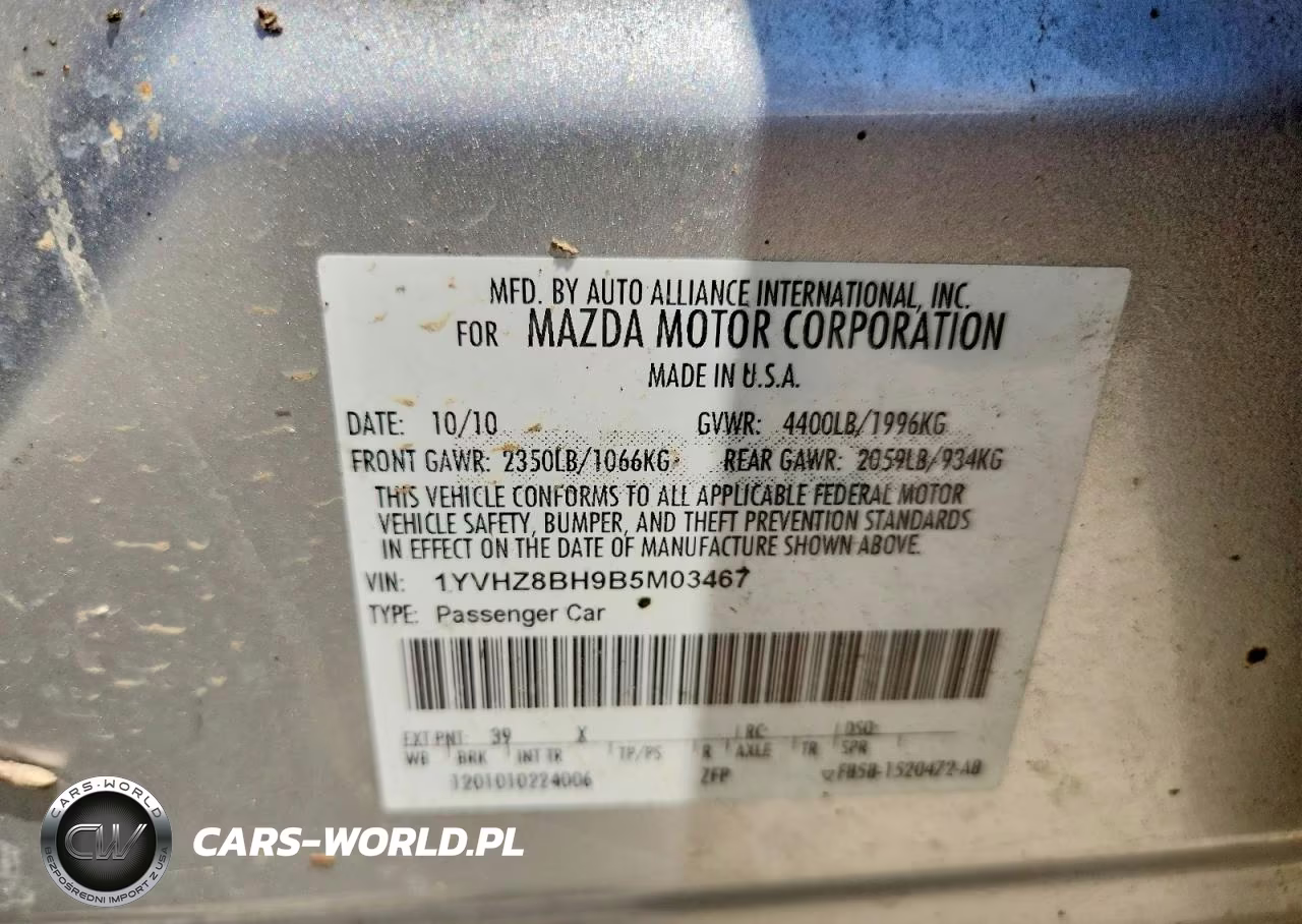 2011 Mazda 6 I VIN:1YVHZ8BH9B5M03467 - 12