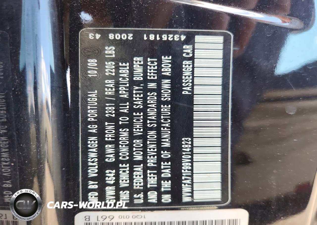 2009 Volkswagen Eos Lux VIN:WVWFA71F99V014823 - 12