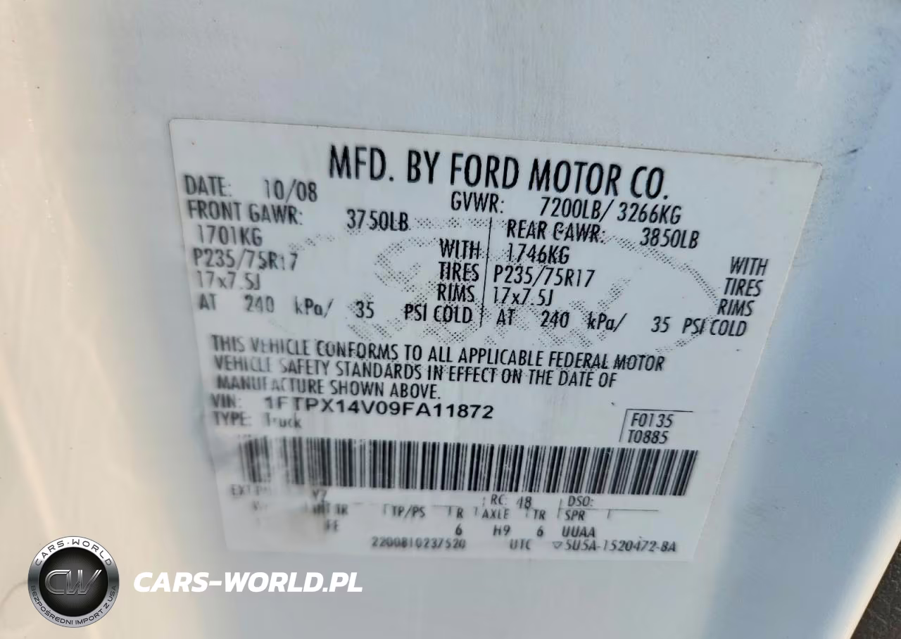 2009 Ford F150 Super Cab VIN:1FTPX14V09FA11872 - 12
