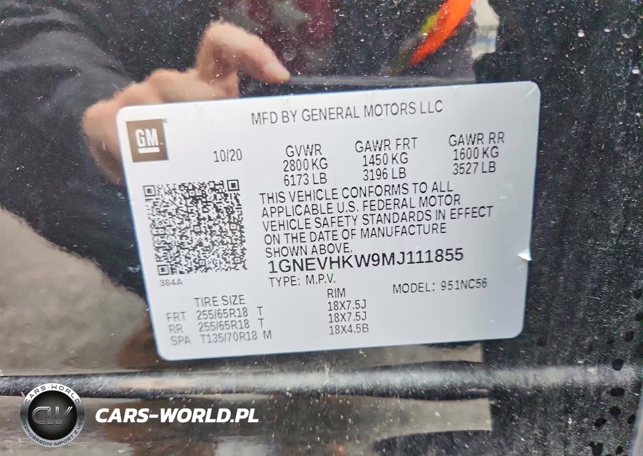 2021 Chevrolet Traverse Lt VIN:1GNEVHKW9MJ111855 - 14