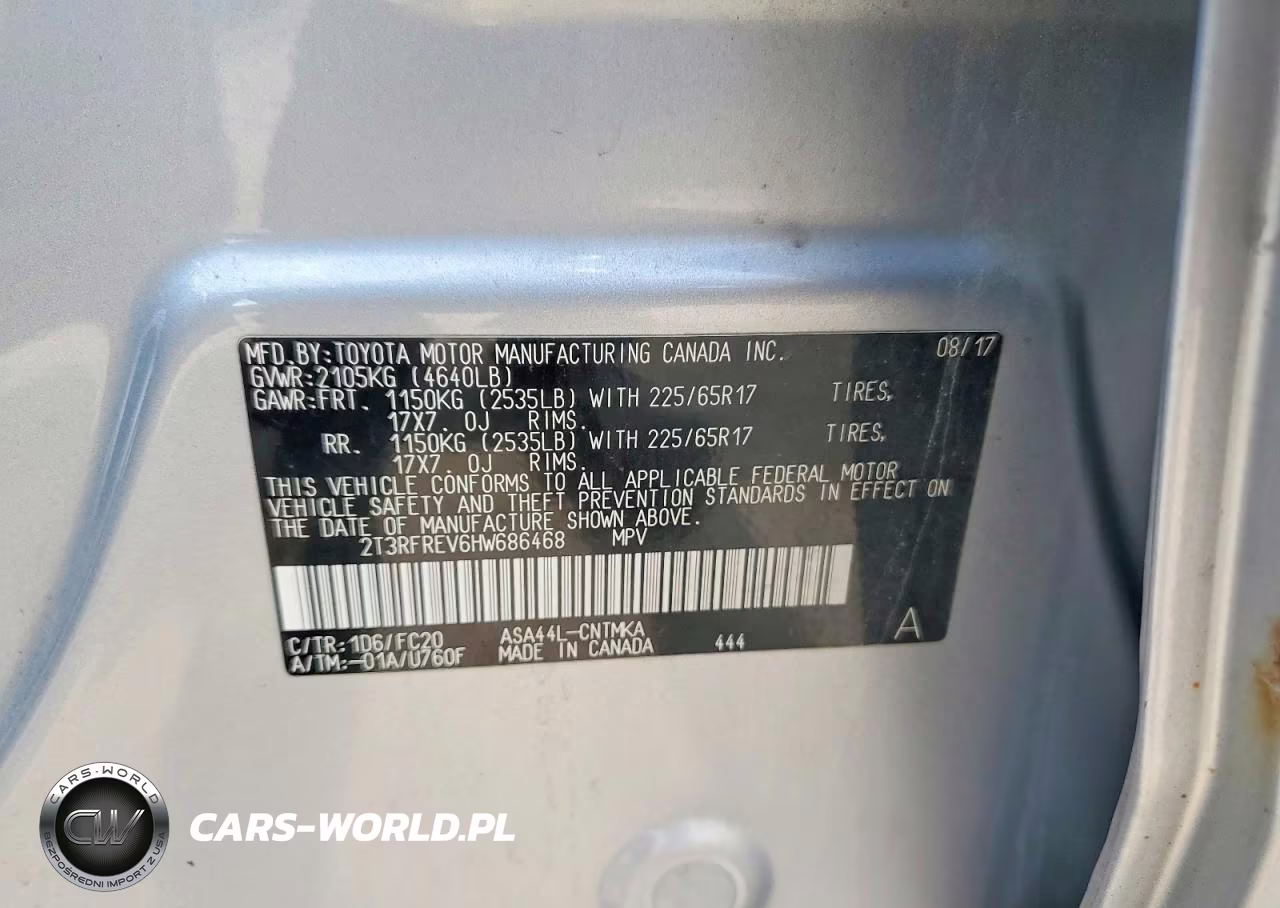 2017 Toyota Rav4 Xle VIN:2T3RFREV6HW686468 - 14
