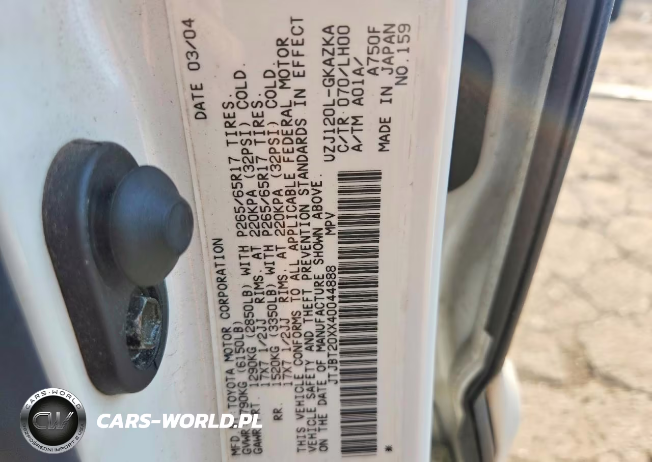 2004 Lexus Gx 470 VIN:JTJBT20XX40044888 - 13