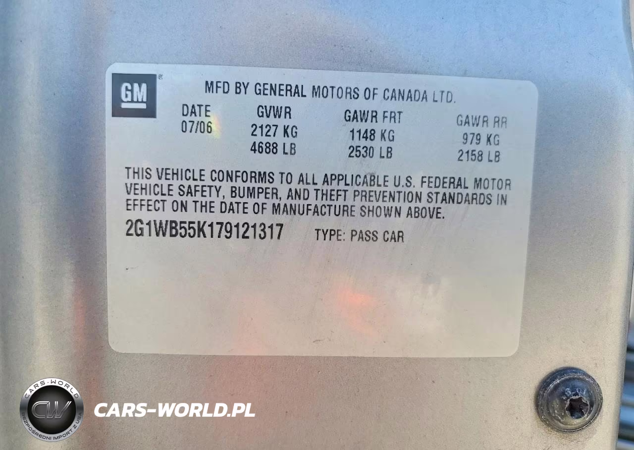 2007 Chevrolet Impala Ls VIN:2G1WB55K179121317 - 12